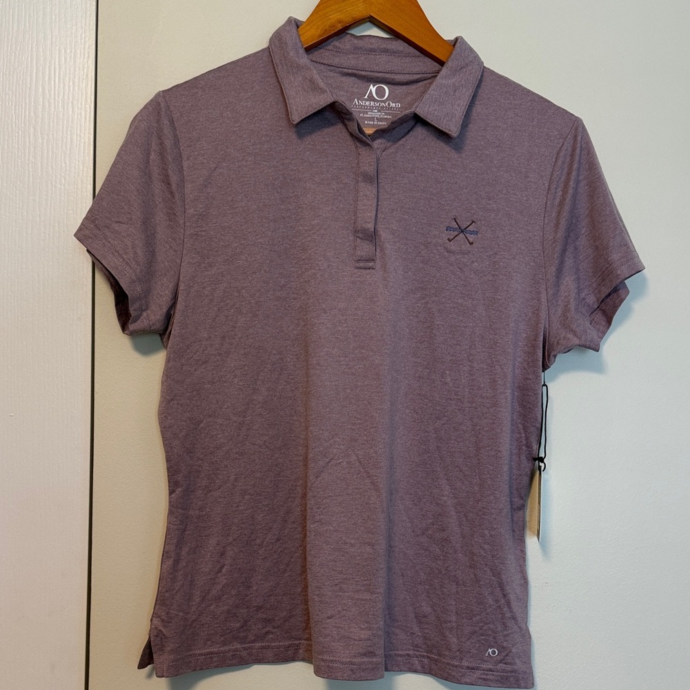 Women's Purple Short Sleeve Polo Shirt